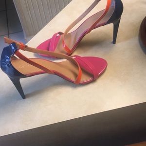 Sexy Multicolor Patent stiletto sandals
